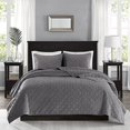 thumbnail image 2 of Madison Park Harper Ensemble de Couvre-Lit 3 Pcs Gris FullQueen, 2 of 3