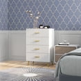 thumbnail image 2 of HOMCOM Commode de Chambre, Commode à 4 Tiroirs avec Pattes en Aluminium, 2 of 10