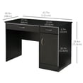 thumbnail image 3 of HOMCOM Computer Desk with Storage Drawers Writing Table for Home Office, 3 of 10