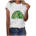 thumbnail image 1 of TopLLC St. Patrick's Day Patricks Day Chemises pour Femmes Hauts de Sarrau St Patricks Day Mode pour Dames St. Imprimé Léopard Manches Courtes Col Rond Chemise Femme Décontractée Ample, 1 of 4