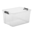 thumbnail image 3 of Sterilite 72 L Stacker Box, Durable Clear Plastic Storage Bin with Latch Lid, Dark Gray, 3 of 9