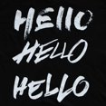 thumbnail image 3 of Hanes Tee-Shirt à Manches Courtes Col en V pour Femmes, P, Hello Hello/noir, 3 of 3