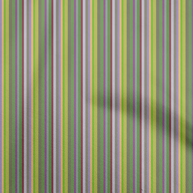 oneOone Polyester Spandex Olive Green Fabric Stripes Sewing Craft Projects Fabric Prints By Yard 56 Inch Wide