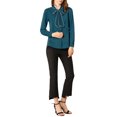 thumbnail image 2 of INSPIRE CHIC Women's Tie Neck Button Down Work Long Sleeves Blouse Shirts, 2 of 5