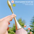 thumbnail image 3 of Langgg Makeup Brush Foundation Powder Blending Face Contouring Brushes Artificial Fiber Plating Reusable Make Up Tool Replacement Rose Gold, 3 of 9