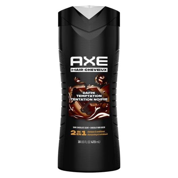 AXE 2-in-1 Shampoo & Conditioner Dark Temptation Dark Chocolate Scent, 473 ml