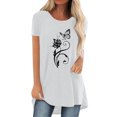 thumbnail image 1 of Pompotops Chemises Mode Décontractée pour Femmes Manches Courtes Tee-Shirt Ample Tunique Blouse, 1 of 4