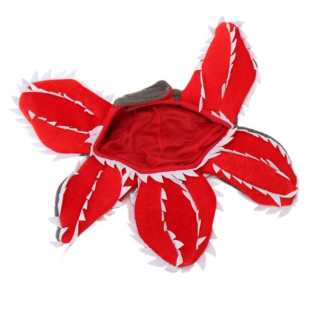 Adjustable Breathable Pet Man Eater Flower Hat, Soft Plush, Scary And Fun, Eye Catching, Suitable For And Birthday Parties