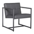 thumbnail image 2 of Studio Designs Home Camber Mid-Century Modern Small Accent Chair, Smoke Leather, 2 of 6