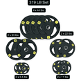 thumbnail image 2 of HAJEX Olympic Rubber Tri-Grip Plates Set 2 inch - 319LB Set - ( 5.5LB, 11LB, 22LB, 33LB, & 44LB), 2 of 6