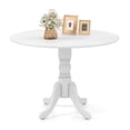 thumbnail image 1 of Costway 4-Person Dining Table Wooden Kitchen Table with Solid Rubber Wood Frame for Kitchen White, 1 of 10