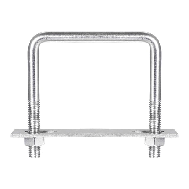Unique Bargains Square U-Bolts 2 Sets 87mm Inner Width 100mm Length M10 304 Stainless Steel U Clamp Bolt