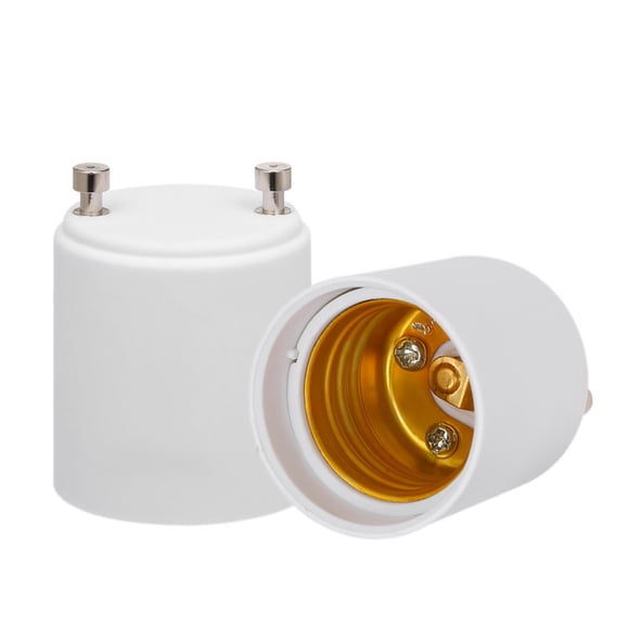 Amdohai 2 Pcs GU24 to E26 E27 Adapter LED Light Bulb