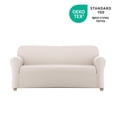 thumbnail image 4 of SmartFit Waterproof Stretch Sofa Slipcover, Textured Fabric, 1-Piece, Linen, 4 of 8