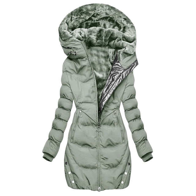 Tyidzon Winter Fashion Woman Lengthened And Thickened Medium Length Down Jacket