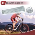 thumbnail image 2 of 36 Ensembles de Rayons de Vélo 13G 197mm Rayons de Roue de Vélo Acier au Carbone Galvanisé Ton Argenté, 2 of 7