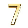 thumbnail image 2 of GUOOL 2 In Golden 3D Design Plastic Self-Adhesive House Hotel Door Number Plaque 7 Number 7, 2 of 4