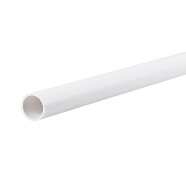 Unique Bargains 10mm ID 12mm OD 500mm White PVC Pipe Round Rigid Plastic Tube for Water Pipe