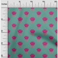 thumbnail image 1 of oneOone Tissu Georgette Viscose Imprimé Feuilles & Lotus Tissu au Mètre 42 Pouces de Large, 1 of 4