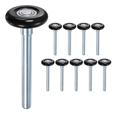Uxcell 10-Pack Nylon Garage Door Rollers, 1.8" Garage Door Wheels 4.3" Stem, 6200zz for Garage Doors, Black