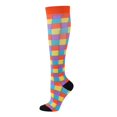 thumbnail image 1 of FhsagQ Socks Socks for Men Set with Robe Exercise Stress Socks Elastic Socks Running Skipping Compression Socks Stockings Jacquard Calf Socks Socks for Men 2 Piece Strappy Brick Red S, 1 of 3