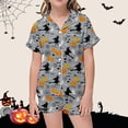 thumbnail image 2 of WEAIXIMIUNG Ensemble de Pyjama à Manches Courtes et Col Boutonné Imprimé pour Enfants 4-5 Ans, 2 of 4