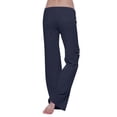 thumbnail image 3 of AherBiu Pantalon de Yoga Grande Taille pour Femmes Jambe Droite Taille Basse Extensible Confortable Pantalon de Détente, 3 of 7