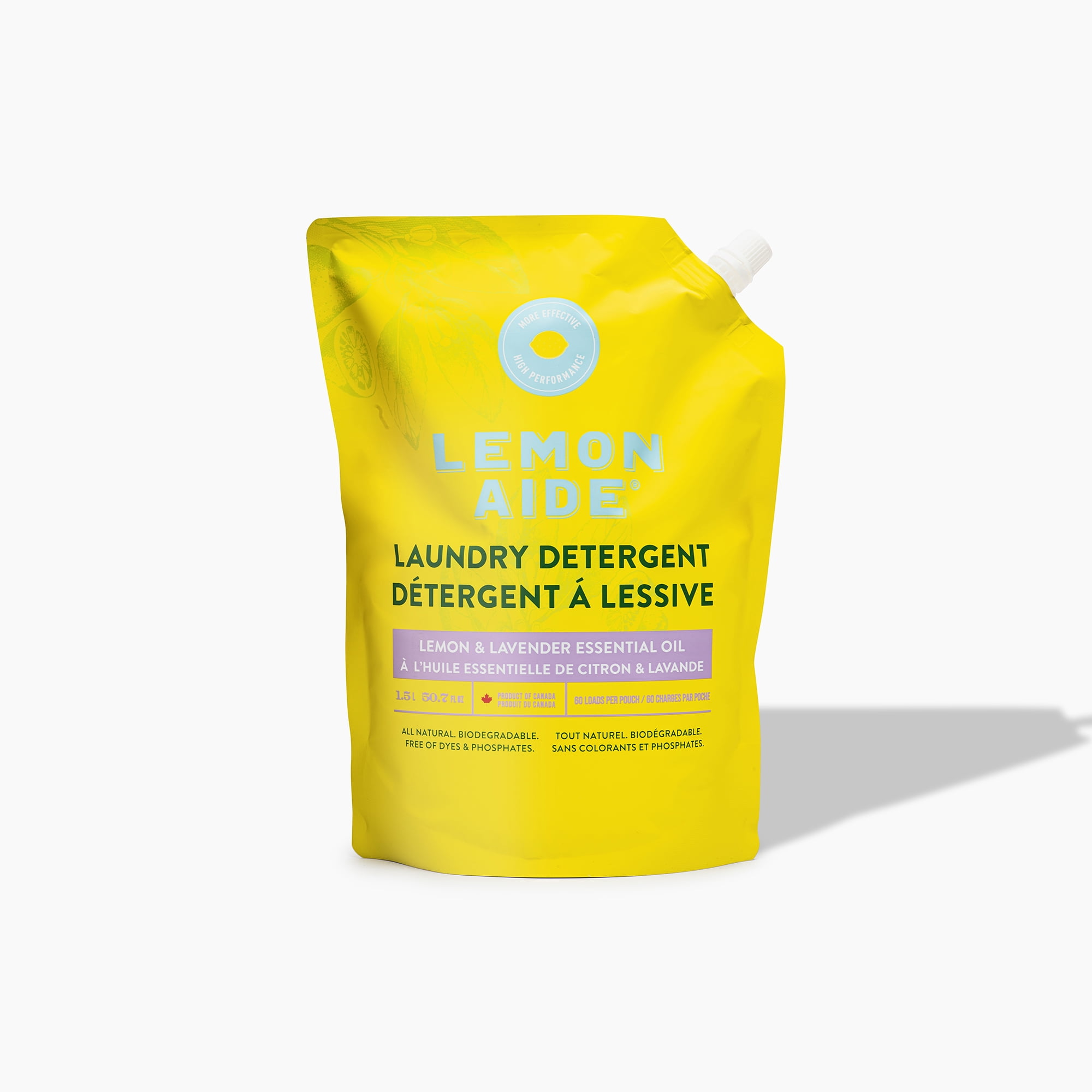 Lemon Aide, Détergent a Lessive Citron Lavande, 1.5L