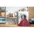 thumbnail image 2 of Ahgly Company Tapis d'Intérieur Lavable en Machine Carré Rouge Cramoisi, 3 Pieds Carré, 2 of 7