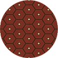 thumbnail image 1 of Ahgly Company Tapis d'Intérieur Ronds Transitionnels Lavables à la Machine, Brun Acajou, 7 Pieds Rond, 1 of 7