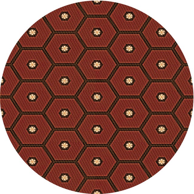 Ahgly Company Tapis d'Intérieur Ronds Transitionnels Lavables à la Machine, Brun Acajou, 7 Pieds Rond