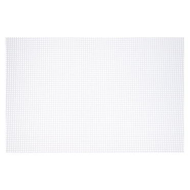Unique Bargains 6 Pcs Feuille de Toile en Maille Plastique 13'x20 Pieds 6 Unités Point d'Aiguille Toile Vierge pour Broderie, Blanc
