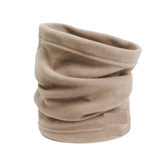 PENGXIANG Neck Scarf Adjustable Solid Color Fleece Keep Warming Ski Tube Warmer for Sports. A beige fleece neck scarf with a soft texture and adjustable design, ideal for women's accessories like balaclavas, skiing, snowboarding, and outdoor activities. Dimensions: 26.5cm length and 25cm width.