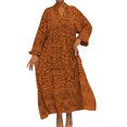 thumbnail image 2 of Ovzne Robes d'Été pour Femmes 2025 Robe pour Femme Robe d'Été Aguichant pour Femmes Mode Imprimée à Boutons Manches Courtes Col Rabattu Robe pour Femmes à Manches Longues Imprimée Liquidation, 2 of 7