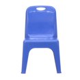 thumbnail image 4 of Blue Plastic Stackable School Chair with Carrying Handle and 11'' Seat Height, 4 of 4