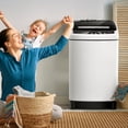 thumbnail image 4 of Gymax Compact Full-automatic Washing Machine Laundry Washer w/ 11 lbs Capacity White, 4 of 10