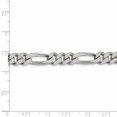 thumbnail image 4 of Sterling Silver 8mm Figaro Chain (Weight: 67.9 Grams, Length: 28 Inches), 4 of 4