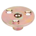 thumbnail image 2 of Spptty 5pcs Flange Nuts, M6 M8 M10 Galvanized Iron T Nut Flange 3 Holes Galvanized Iron Tea Round Base Connection For Fixing Furniture, 2 of 8