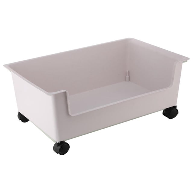 GROWTH TANK Clothes Storage Organizer, Large Toy Storage Bin, With Moving Wheels, Detachable S White