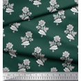 thumbnail image 2 of Soimoi Poly Georgette Fabric Leaves & Floral Block Decor Fabric Printed Yard 52 Inch Wide, 2 of 3