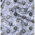 thumbnail image 1 of Soimoi Poly Georgette Fabric Moon & Stars Galaxy Print Fabric by The Yard 42 Inch Wide, 1 of 6