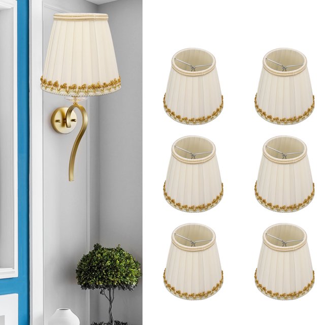 Small Lamp Shades, 6Pcs Widely Light Weight Easy Installation Table Lampshade for Bedroom
