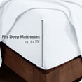 thumbnail image 3 of Bare Home Cozy Fleece Fitted Sheet - Extra Plush Polar Fleece - Deep Pocket Bed Sheet - King, White, 3 of 5