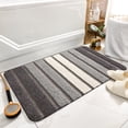 thumbnail image 2 of Grey 50X80Cm Striped Floor Mat, Quick-Dry And Skid-Proof, Perfect For High-Traffic Wet Areas, Durable Fabric, 2 of 7