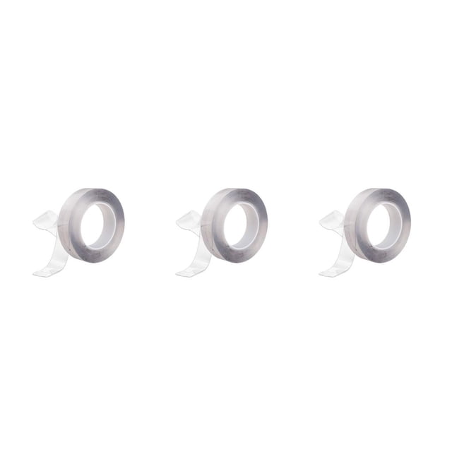 ZheElen Adhesive Tape Reusable Waterproof Transparent Tapes Traceless Trimmable Pocket Wall Mirror Sticker Household Kitchen Type 5 3Set
