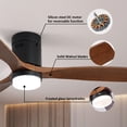 thumbnail image 3 of Sofucor Ventilateur de Plafond Encastré de 52 Pouces avec Lumière DEL Intégrée et Télécommande, 3 of 11