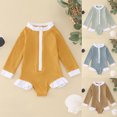 thumbnail image 5 of Toddler Girl Rash Guard Swimsuit Ruffle Long Sleeve Sun Protection Girls Bathing Suit for Teens 2-3 Years, 5 of 5