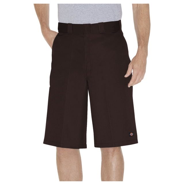 Dickies Mens 13 Loose Fit Multi-Use Pocket Work Shorts, 42, Dark Brown