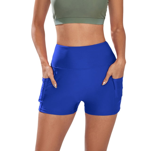 B91xZ High Waisted Swimsuits for Women Ruffle Swim Skirt Swimsuit Bottom,Blue S