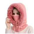 thumbnail image 1 of Women Winter Outdoor Riding Headgear Cold-Proof Ski Cap Warm Bib Face Mask Integrated Cold-Proof Hood Hat, 1 of 5